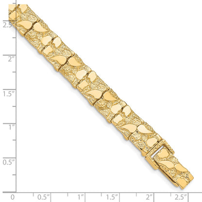 7 Inch 10K 10.0mm Nugget Bracelet