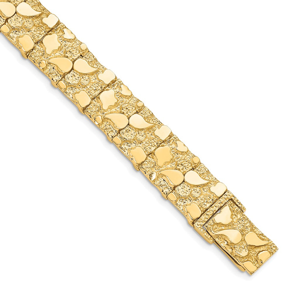 8 Inch 10K 12.0mm Nugget Bracelet