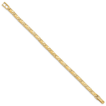 8 Inch 10K 4.0mm Nugget Bracelet
