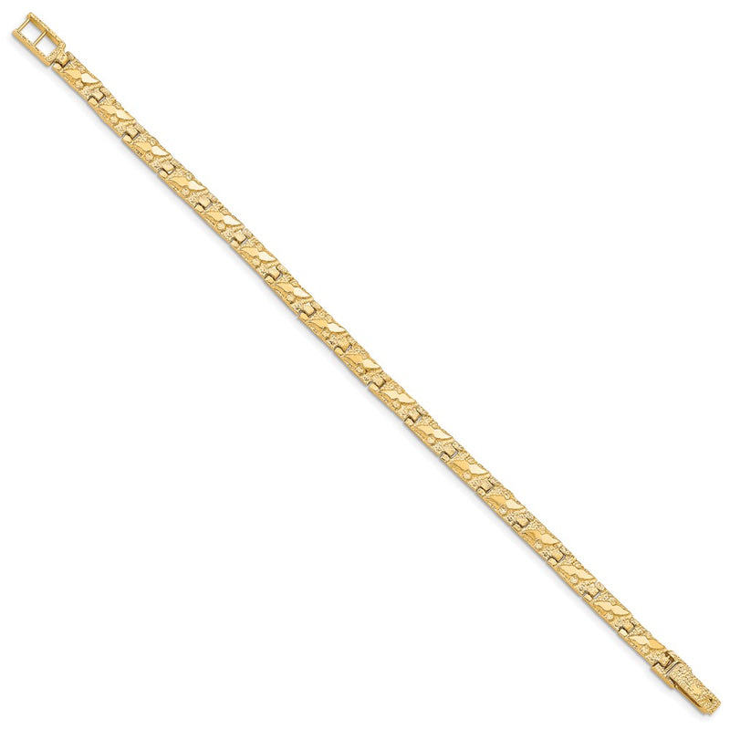 7 Inch 10K 4.0mm Nugget Bracelet