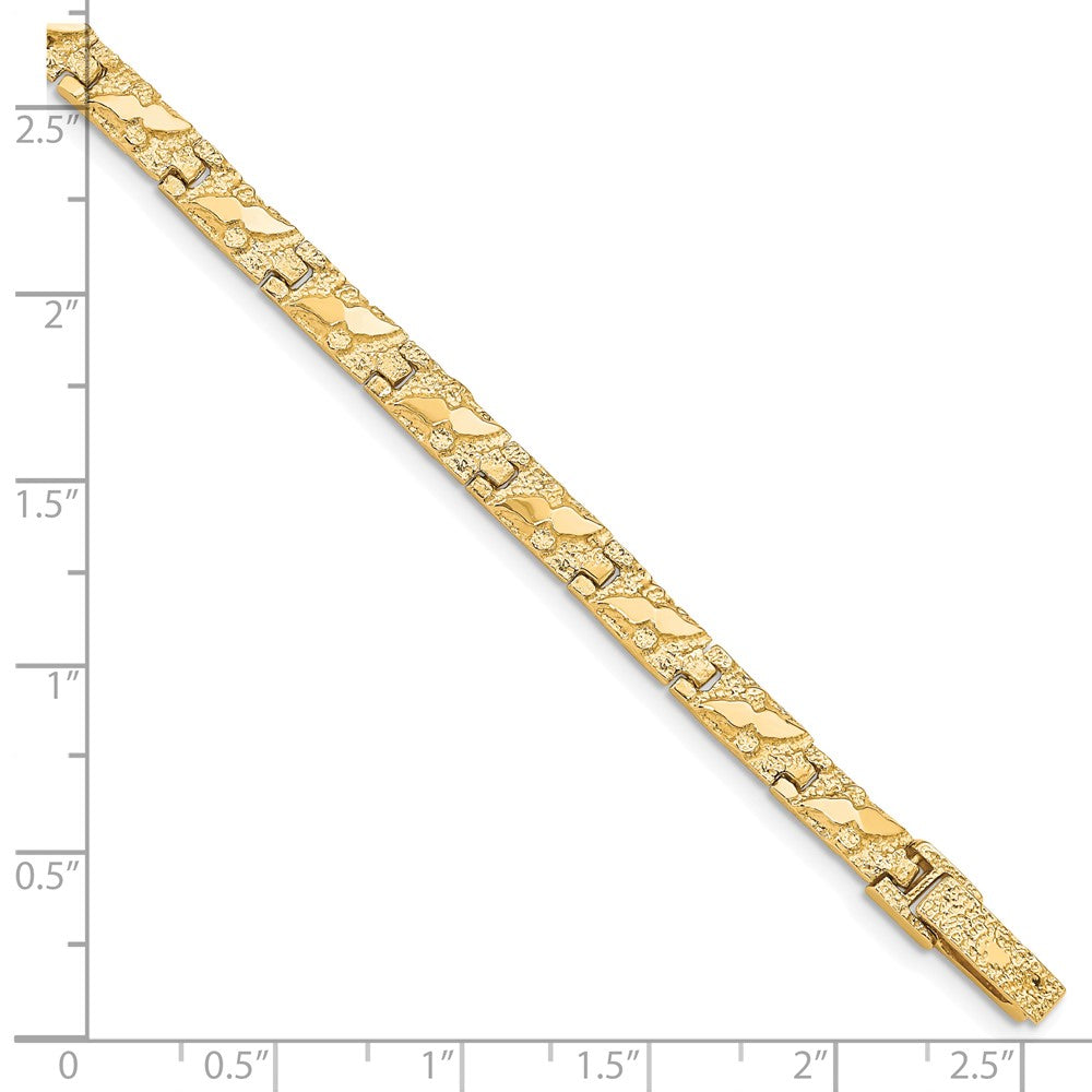 8 Inch 10K 4.0mm Nugget Bracelet