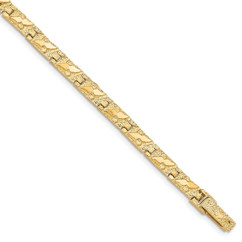 7 Inch 10K 4.0mm Nugget Bracelet