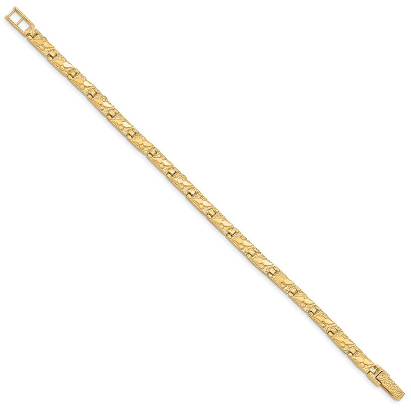 8 Inch 10K 6.0mm Nugget Bracelet