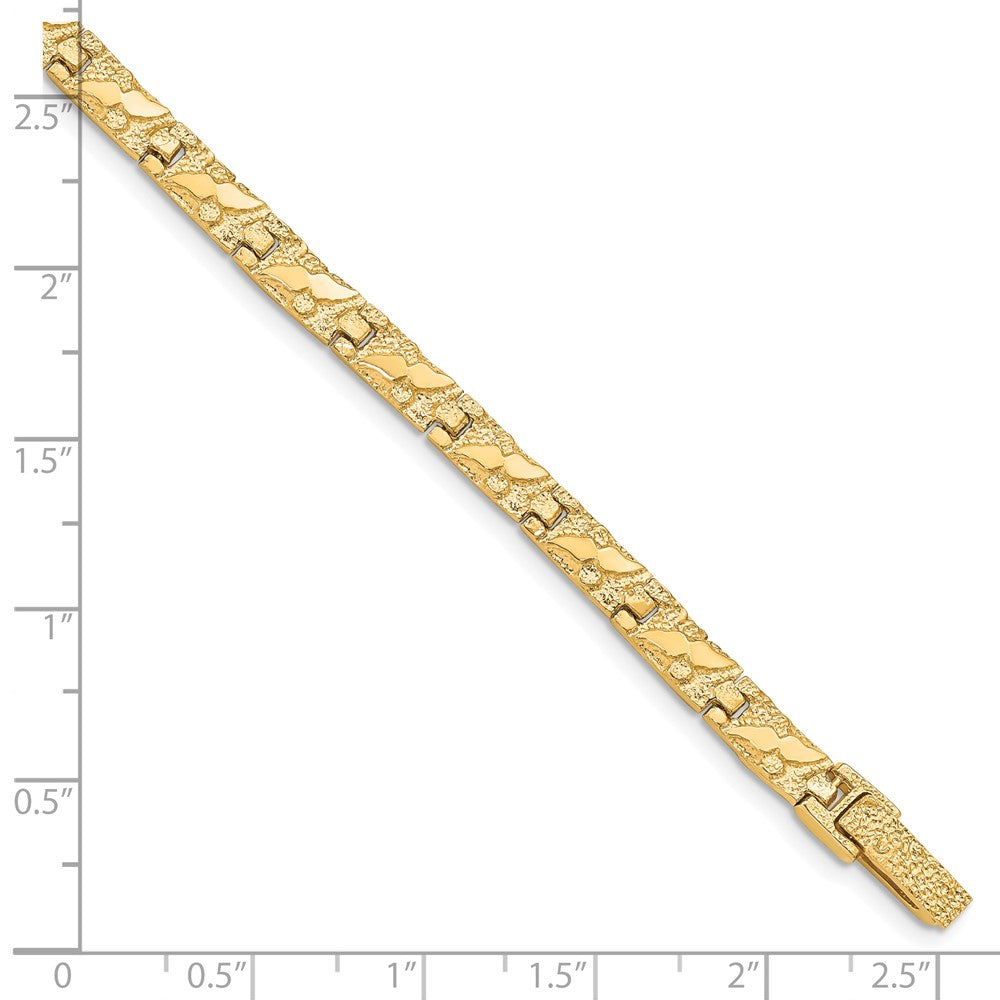 8 Inch 10K 6.0mm Nugget Bracelet