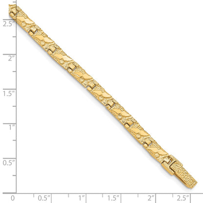 8 Inch 10K 6.0mm Nugget Bracelet