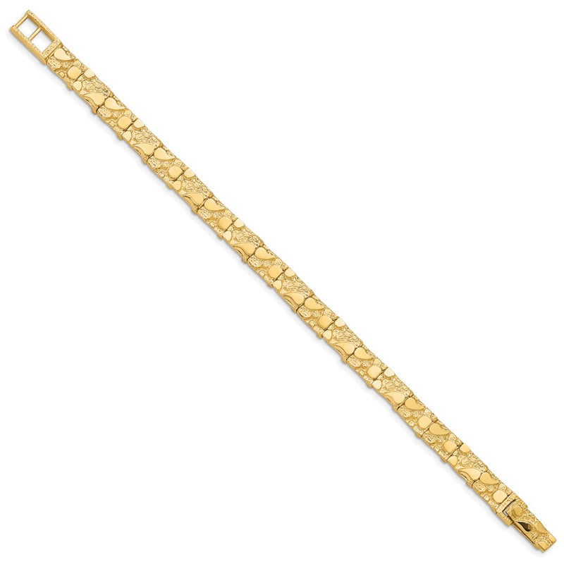7 Inch 10K 7.0mm Nugget Bracelet