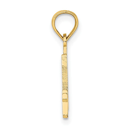 10K Yellow Gold 10K Number 4 Block Charm