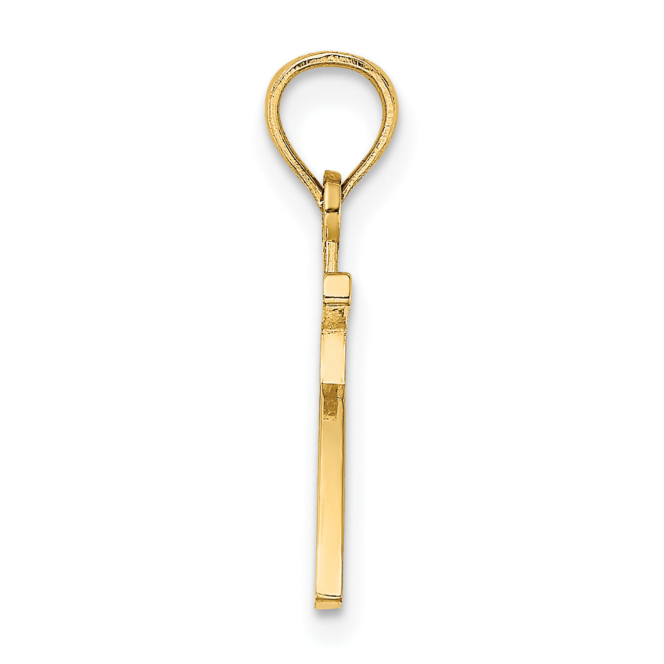 10K Yellow Gold 10K Number 7 Block Charm