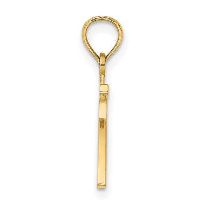 10K Yellow Gold 10K Number 7 Block Charm