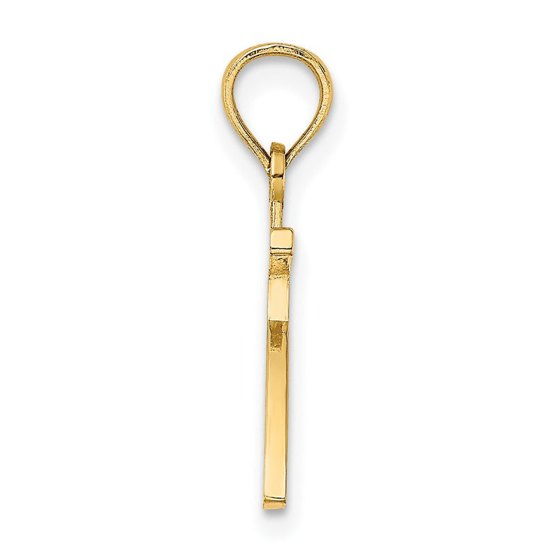 10K Yellow Gold 10K Number 7 Block Charm