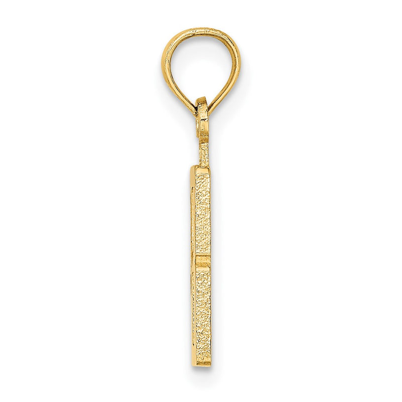 10K Yellow Gold 10K Number 8 Block Charm
