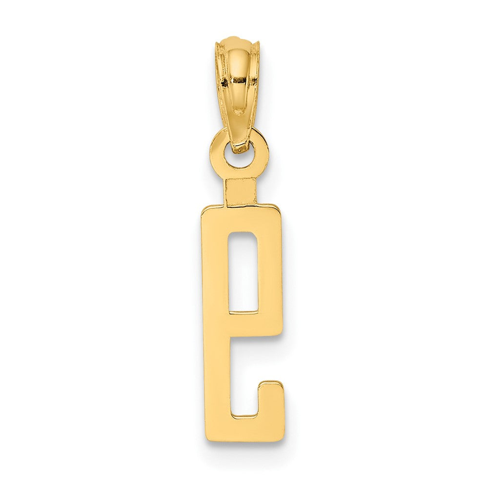 10K Yellow Gold 10K Number 9 Block Charm