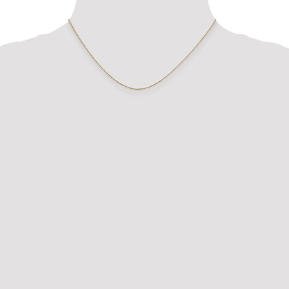 16 Inch 10K .6mm D/C Round Open Link Cable Chain Necklace