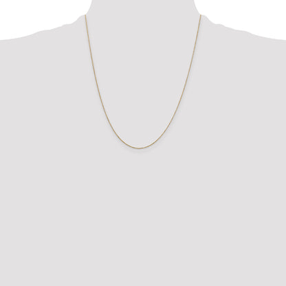10K Yellow Gold .6mm D/C Round Open Link Cable Chain
