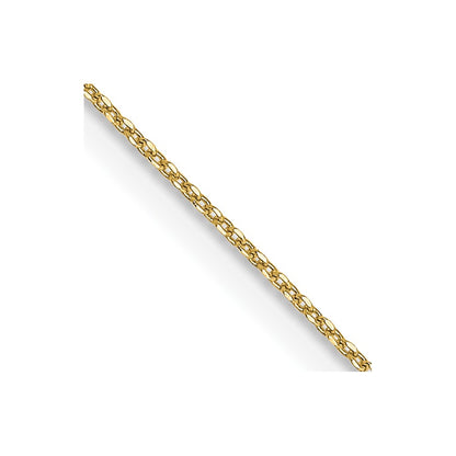 18 Inch 10K .6mm D/C Round Open Link Cable Chain Necklace