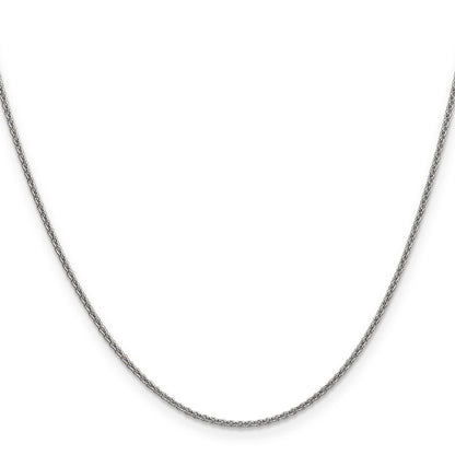 10K White Gold Wg 1.4mm Round Open Link Cable Chain