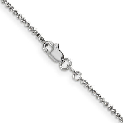 10K White Gold Wg 1.4mm Round Open Link Cable Chain