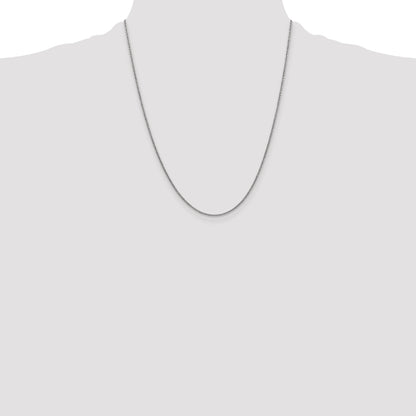 10K White Gold Wg 1.4mm Round Open Link Cable Chain