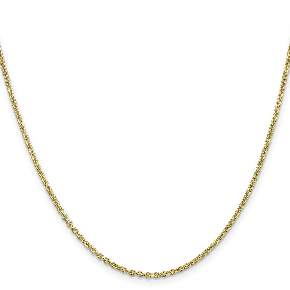 10K Yellow Gold 1.8mm Forzantine Cable Chain Necklace