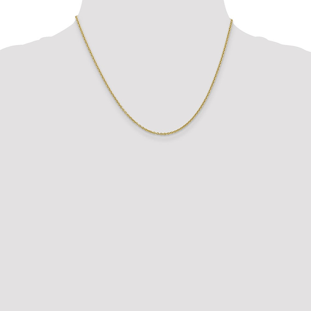 10K Yellow Gold 1.8mm Forzantine Cable Chain Necklace