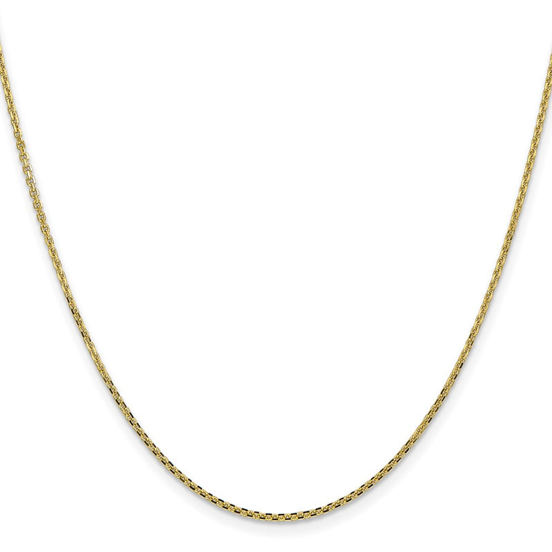 24 Inch 10K 1.45mm D/C Cable Chain Necklace