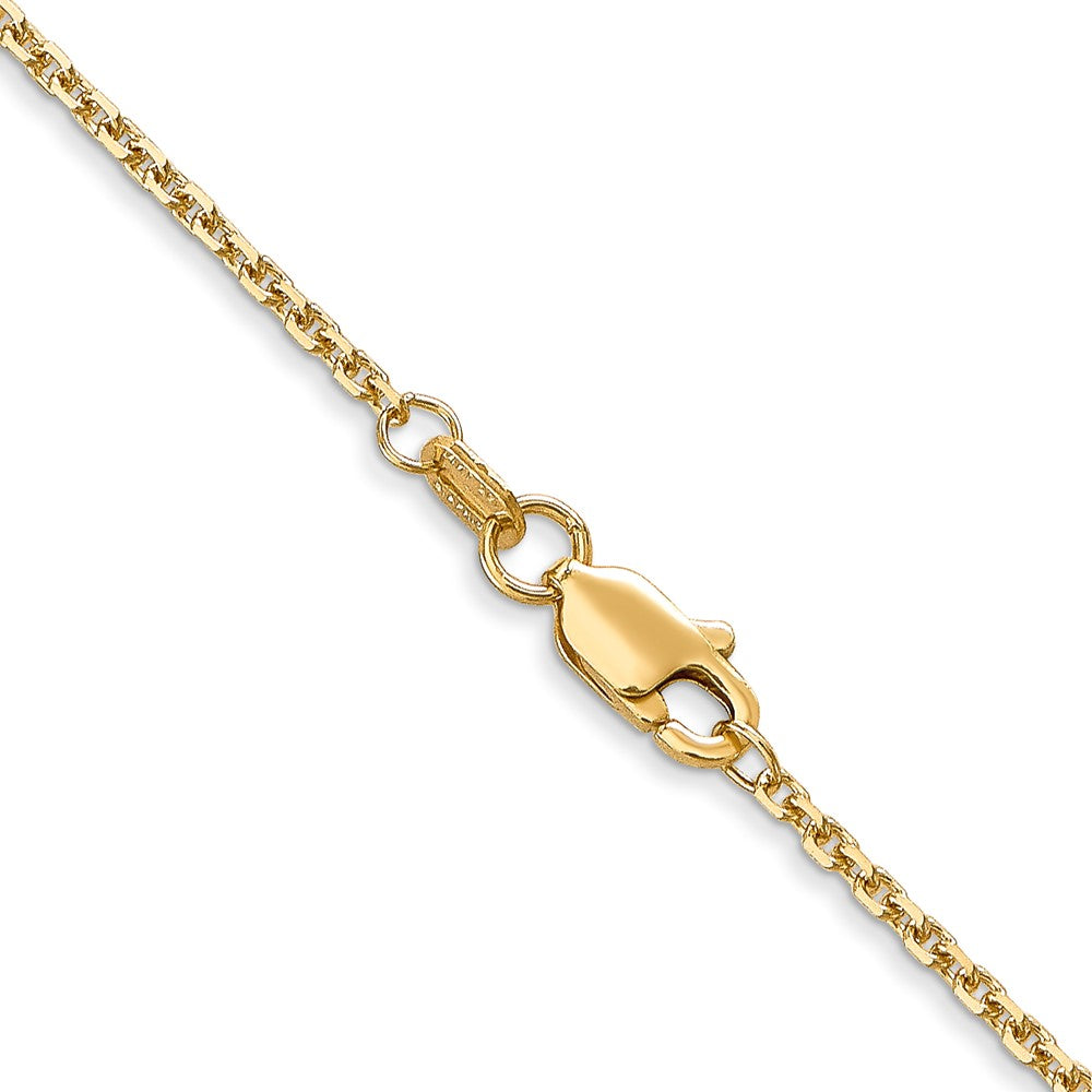 18 Inch 10K 1.45mm D/C Cable Chain Necklace