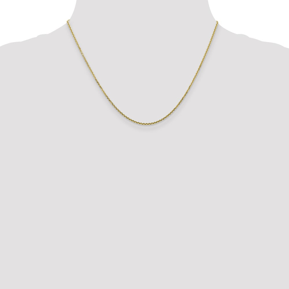 18 Inch 10K 1.45mm D/C Cable Chain Necklace