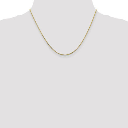 18 Inch 10K 1.45mm D/C Cable Chain Necklace