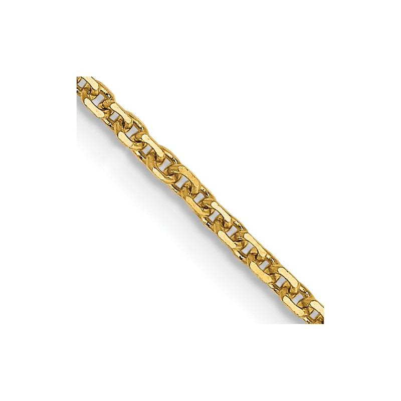 24 Inch 10K 1.45mm D/C Cable Chain Necklace