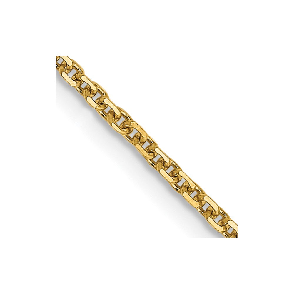 18 Inch 10K 1.45mm D/C Cable Chain Necklace