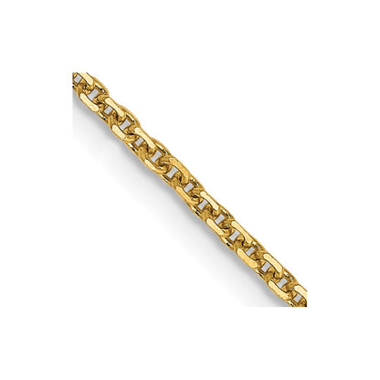 18 Inch 10K 1.45mm D/C Cable Chain Necklace