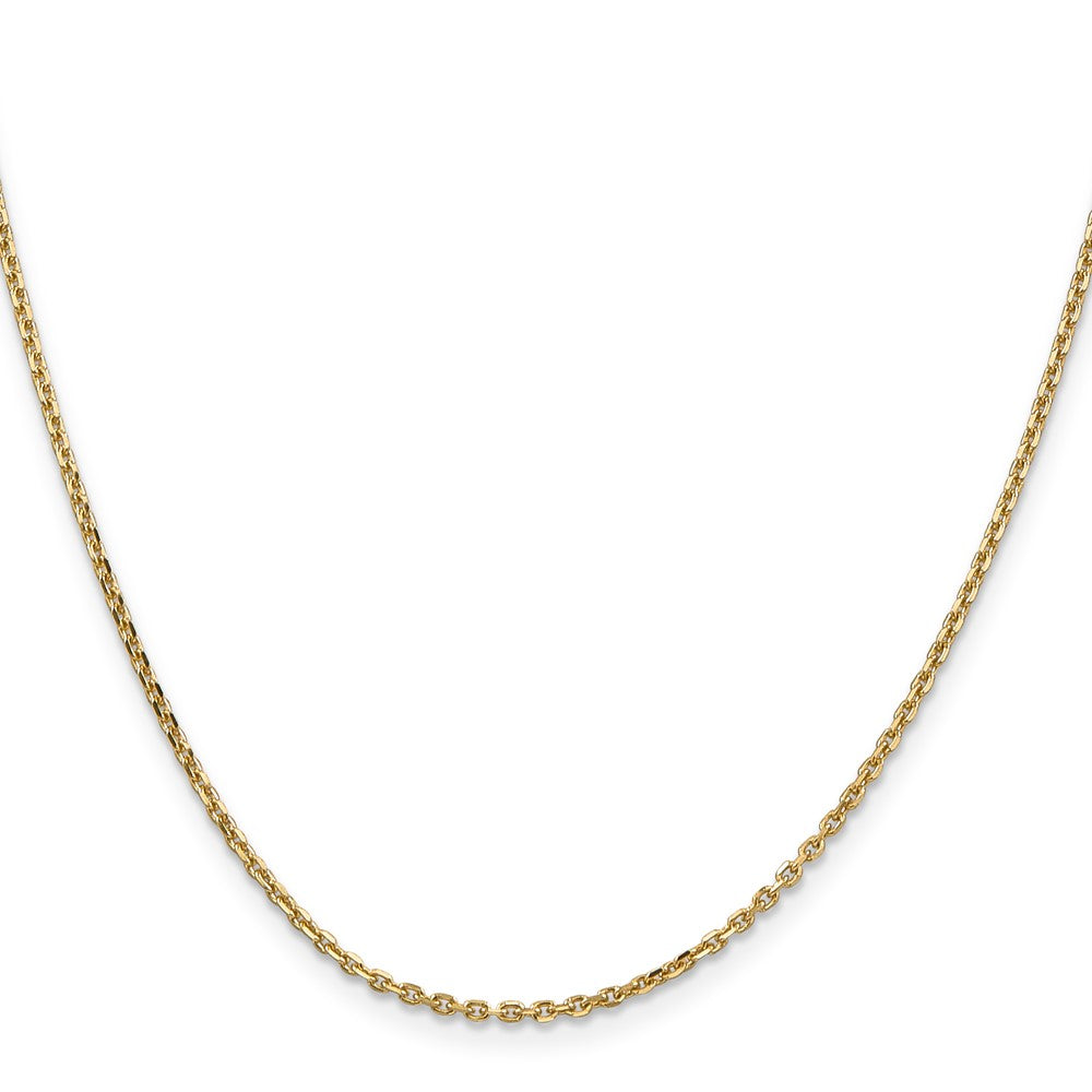 10K Yellow Gold 1.65mm D/C Cable Chain Necklace