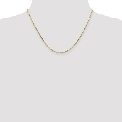 10K Yellow Gold 1.65mm D/C Cable Chain Necklace