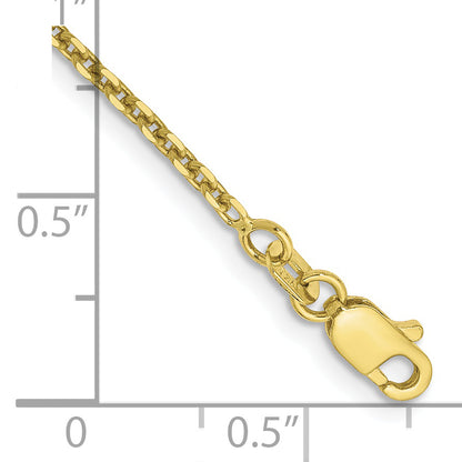10K Yellow Gold 1.65mm D/C Cable Chain