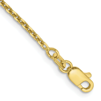 10K Yellow Gold 1.65mm D/C Cable Chain