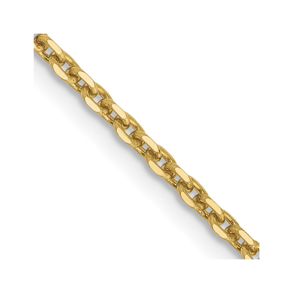 10K Yellow Gold 1.65mm D/C Cable Chain Necklace