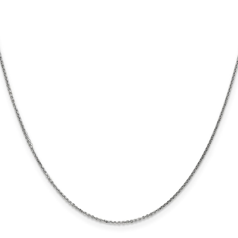 10K White Gold Wg .95mm D/C Cable Chain Necklace