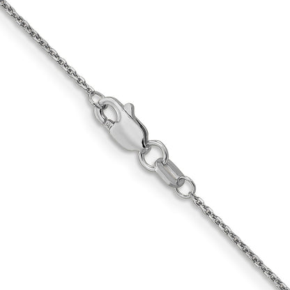 10K White Gold Wg .95mm D/C Cable Chain Necklace