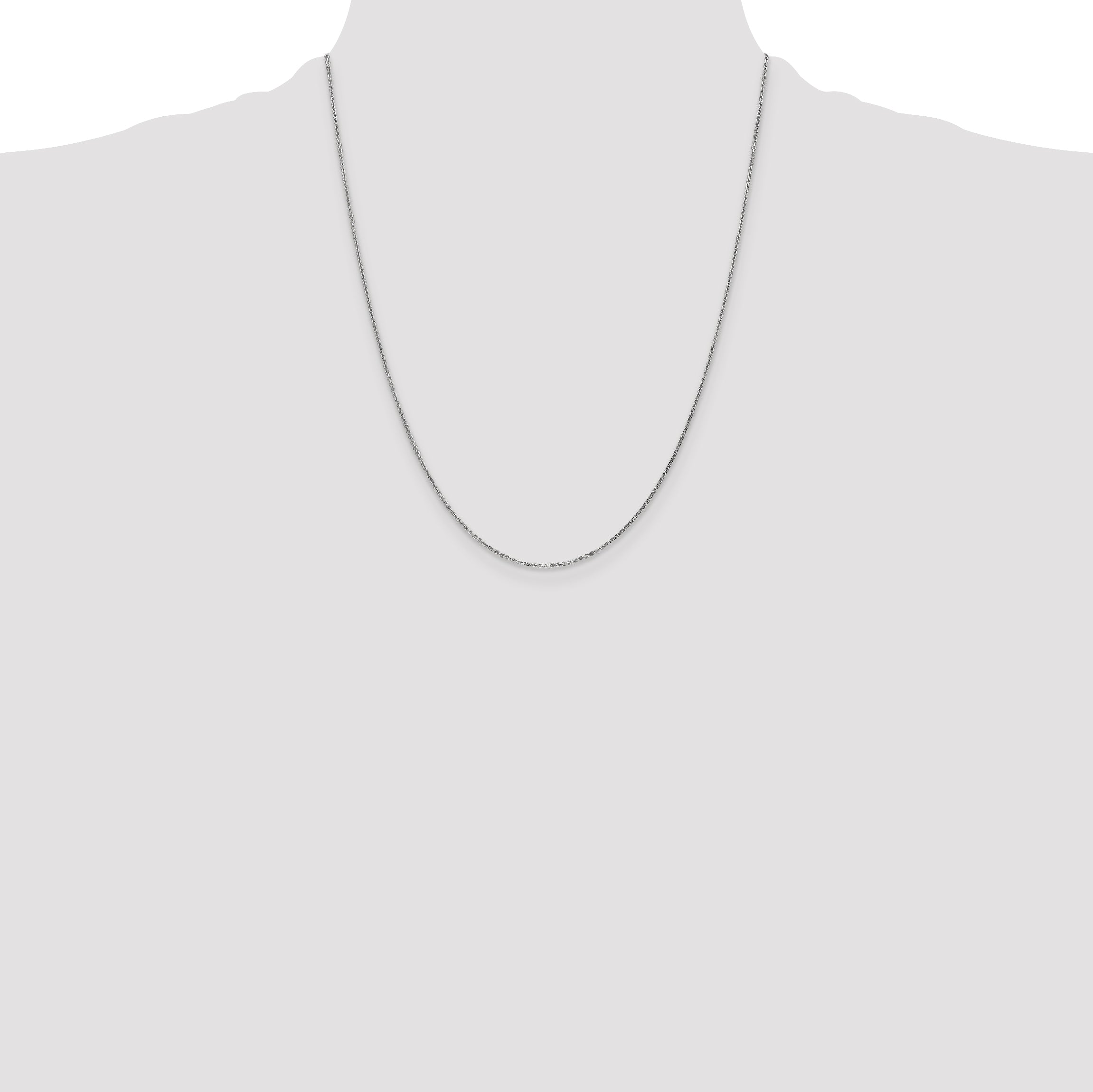 10K White Gold Wg .95mm D/C Cable Chain