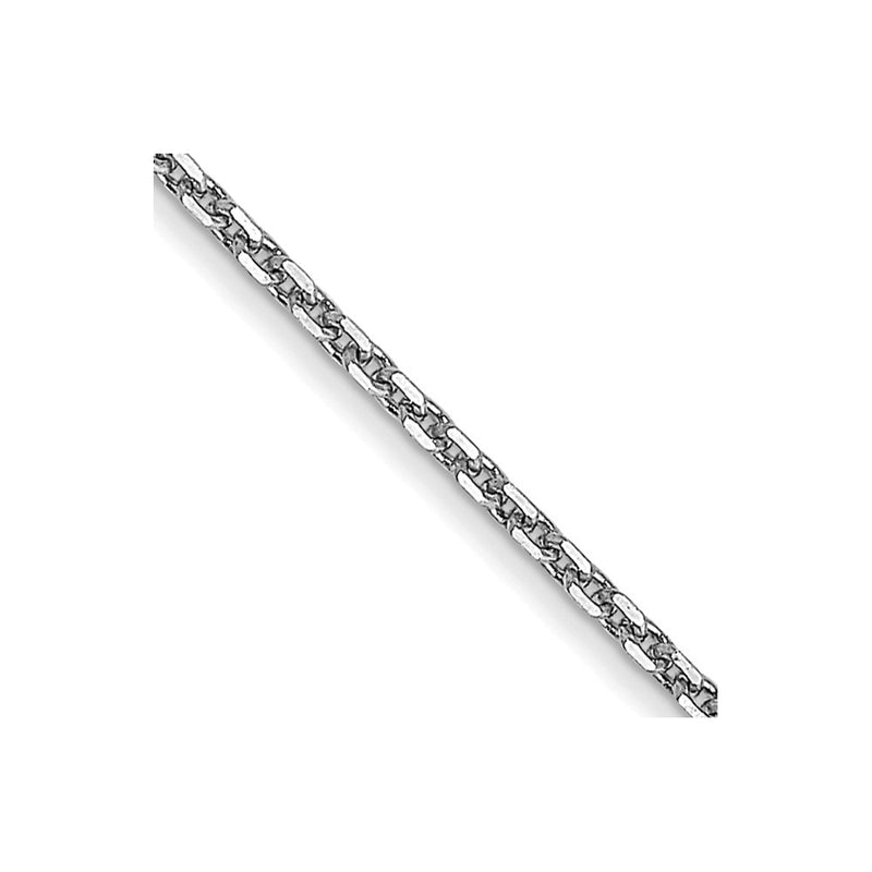 24 Inch 10K White Gold Wg .95mm D/C Cable Chain Necklace