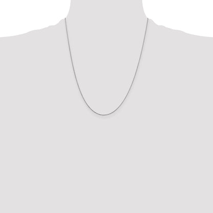 10K White Gold Wg .6mm D/C Round Open Link Cable Chain