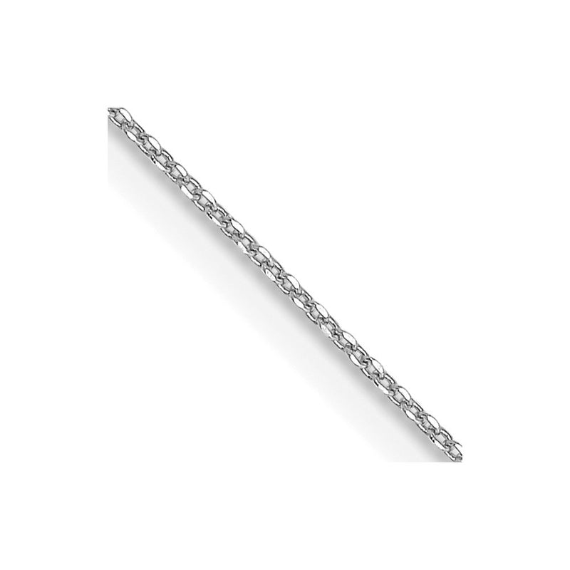 24 Inch 10K Wg .6mm D/C Round Open Link Cable Chain Necklace