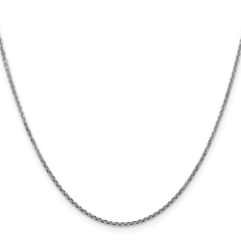10K White Gold Wg 1.45mm D/C Cable Chain Necklace