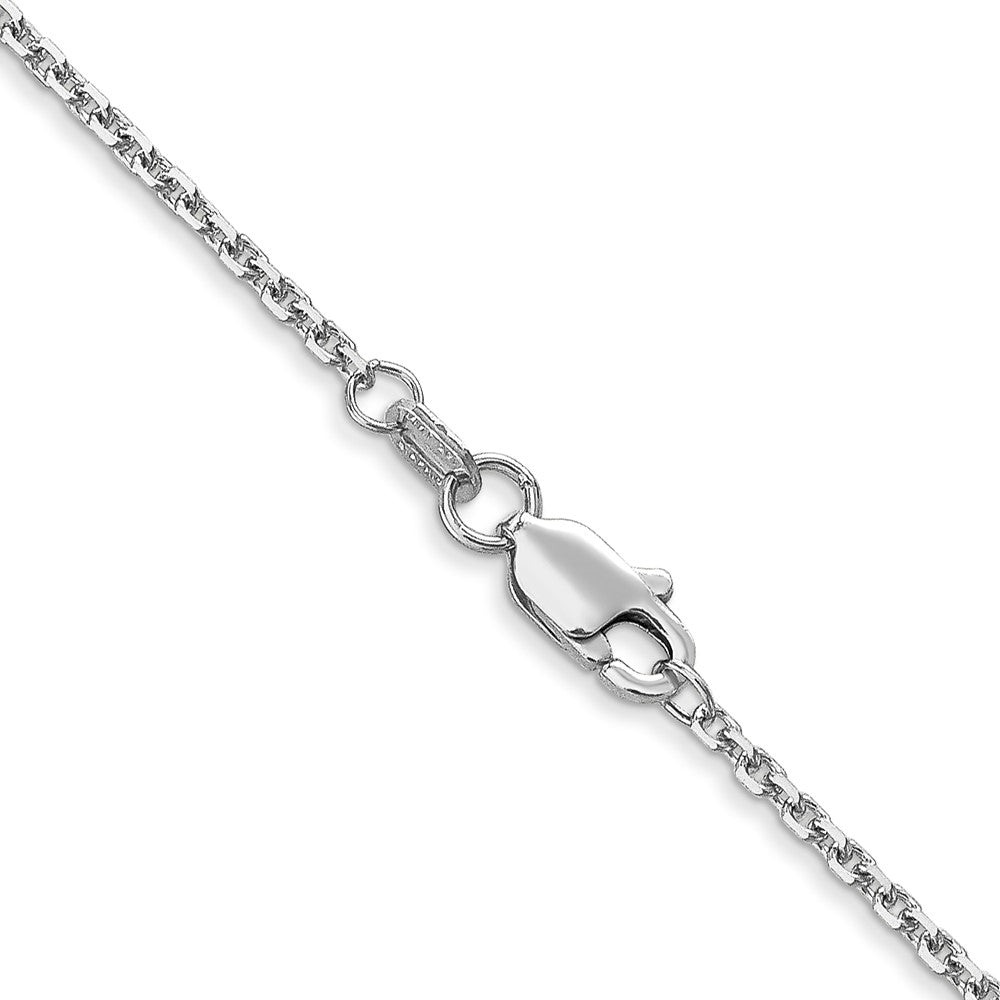 10K White Gold Wg 1.45mm D/C Cable Chain Necklace
