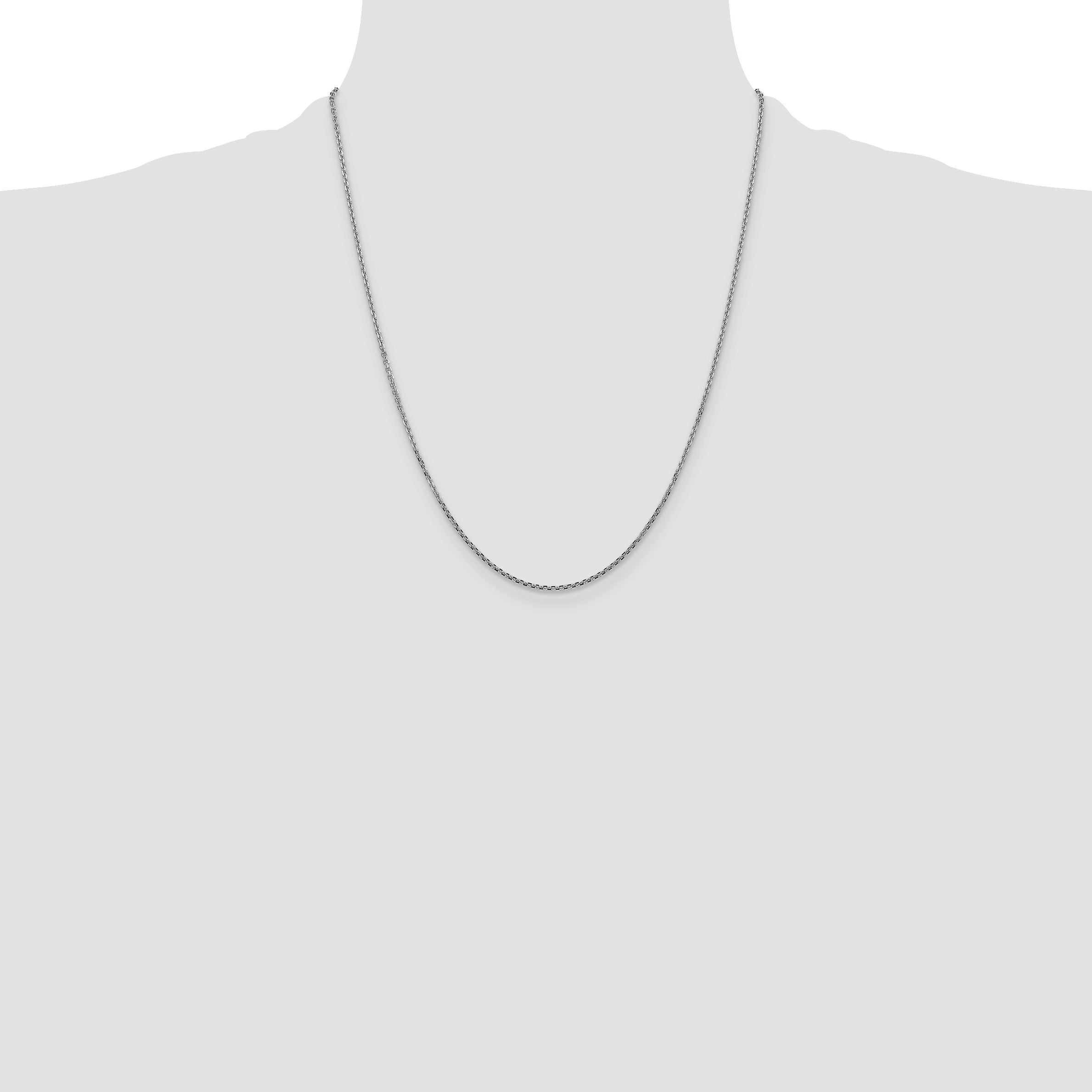 10K White Gold Wg 1.45mm D/C Cable Chain