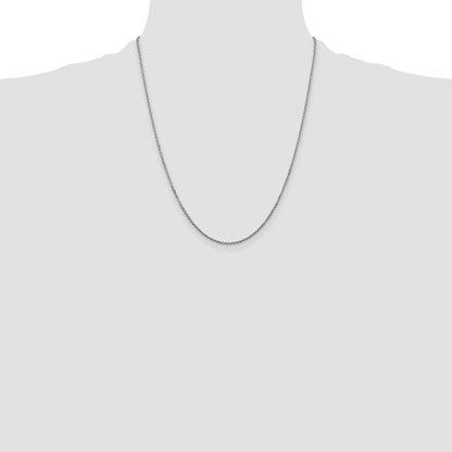 10K White Gold Wg 1.45mm D/C Cable Chain