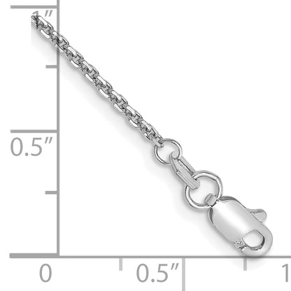 10K White Gold Wg 1.45mm D/C Cable Chain