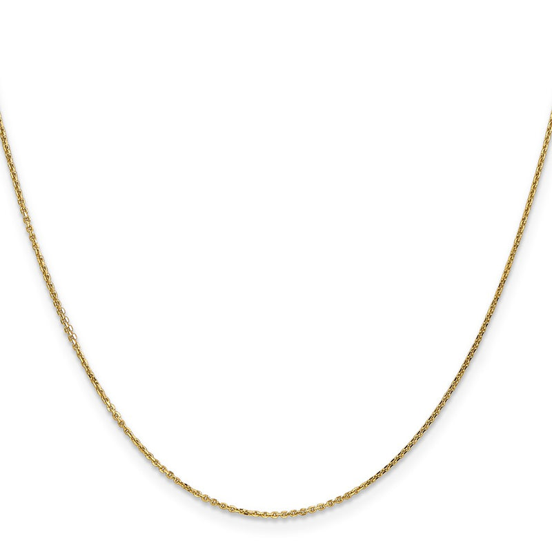 24 Inch 10K Yellow Gold .95mm D/C Cable Chain Necklace