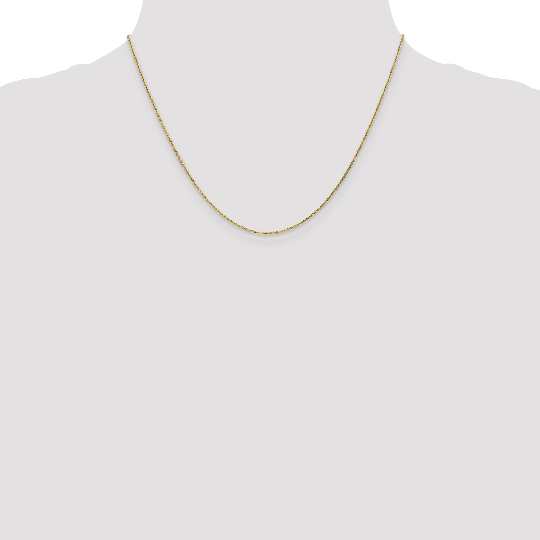 10K Yellow Gold .95mm D/C Cable Chain