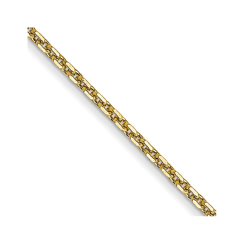 24 Inch 10K Yellow Gold .95mm D/C Cable Chain Necklace
